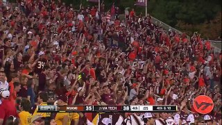 Fans in Lane Stadium Go Crazy to Enter Sandman - End of Game Miami vs. Virginia Tech