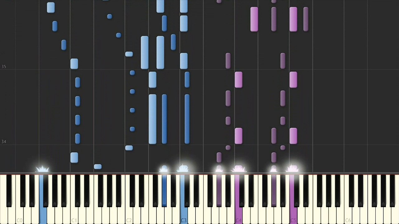 [Piano Four Hands] Jingle Bells -minor key ver.- [Synthesia tutorial]