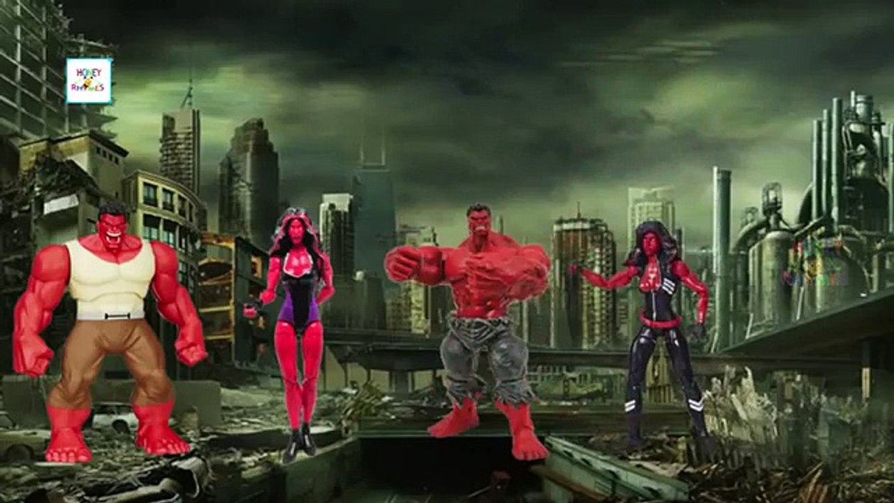Red Hulk Cartoon Finger Family Songs | Funny Dancing Hulk Finger Family Nursery Rhymes For Children