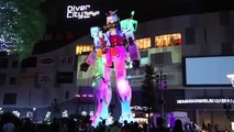 GUNDAM which is repaired by projection mapping  1   1 scale Odaiba Tokyo！夜の実物大ガンダム！＠お台場2015