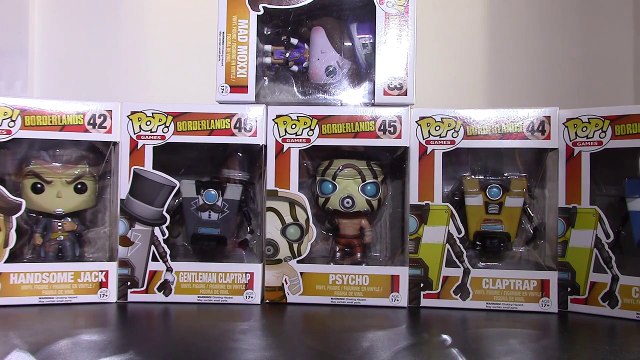 Funko Pop Vinyls Borderlands Claptrap, Moxxi, Psycho, Handsome Jack