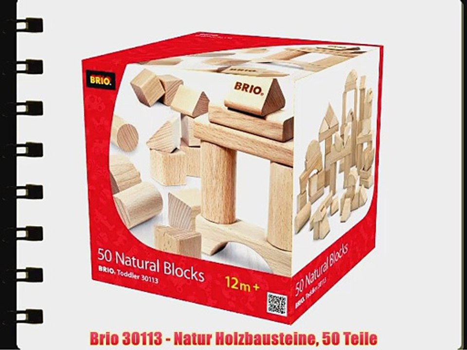 Brio 30113 - Natur Holzbausteine 50 Teile