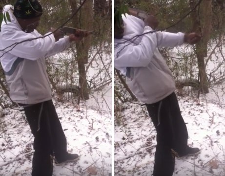 Big Dude Fails At Shooting With Sawed-Off Shotgun