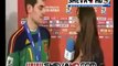 Spain vs Netherlands- a Spanish player kissed the journalist after the match( his gril friend)