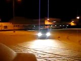 CZECH drifting //  BMW E36 snow drift around column...
