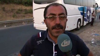Şoför yol ortasında otobüsü bırakıp kaçtı