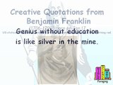 Creative Quotations from Benjamin Franklin for Jan 17