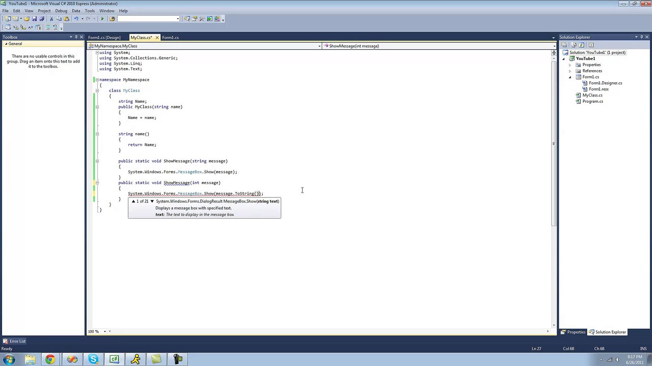 022 - Overloading Methods and Enumerations