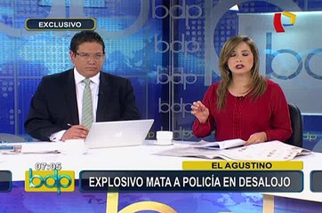 Familiares exigen justicia para policía fallecido tras explosión en desalojo