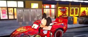 Mickey Mouse & Lightning McQueen Cars Toy Story Buzz Lightyear plays with Custom Disney Pixar Cars