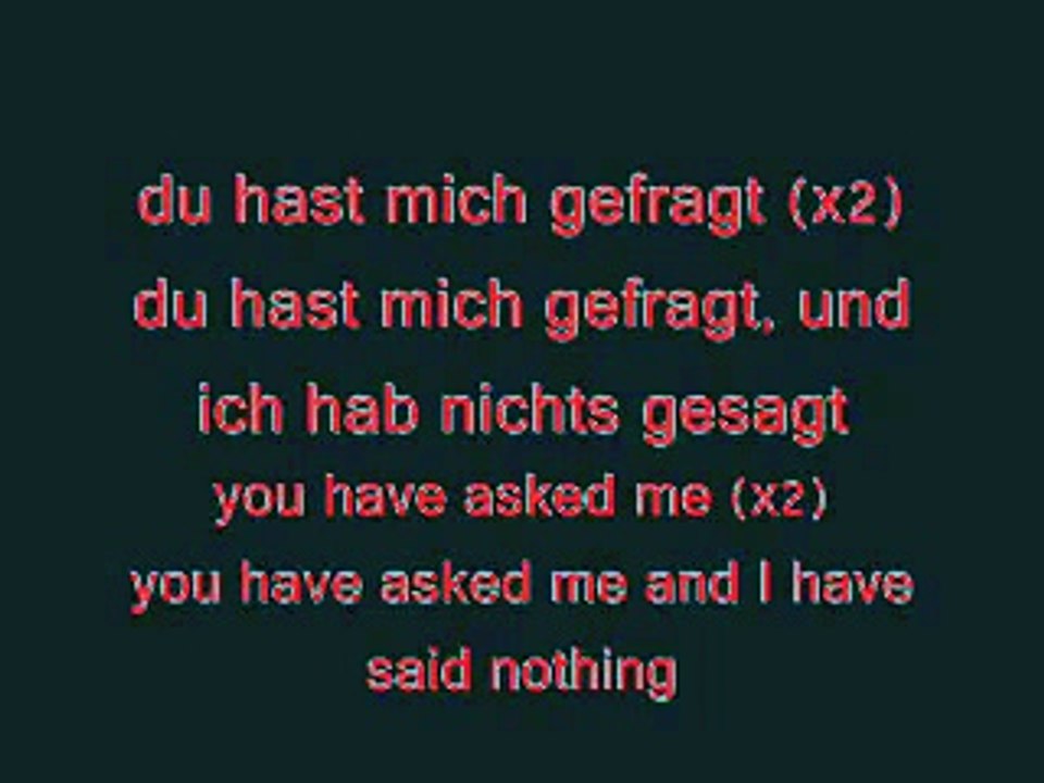 Rammstein - Du hast lyrics & translations