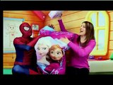 HUGE SURPRISE Toys BAG Frozen Elsa and Anna Sleeping Bag With Peppa Pig Surprise Eggs Barbie Spiderm