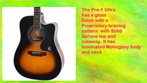 Epiphone Pro1 Ultra Solid Top Acousticelectric Guitar System for Beginners