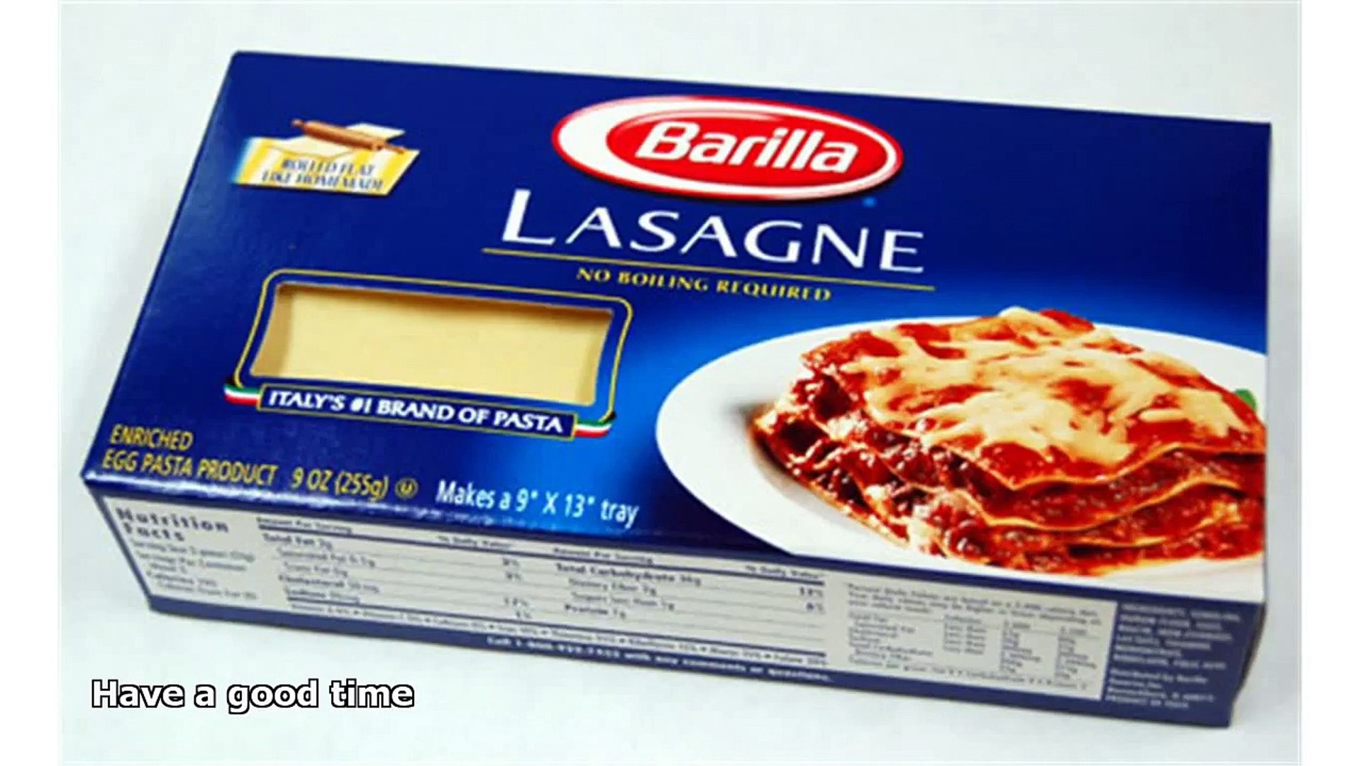 barilla no boil lasagna noodles - video Dailymotion