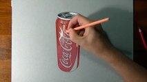 How I draw a Coca Cola slim can