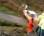 tour of mull rally orange mk2 escort crash....big off!
