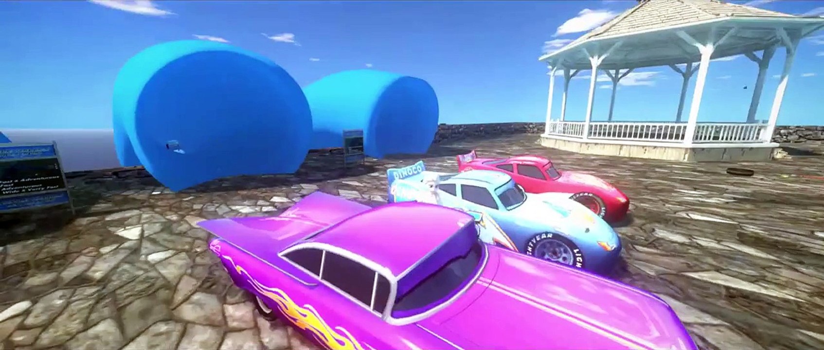 Lightning McQueen Ramone Guido Dinoco Elsa Frozen The Snow Queen have Fun Disney Pixar Cars