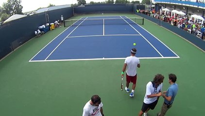 Rafael Nadal's practice in Cincinnati. 18 Aug 2015.