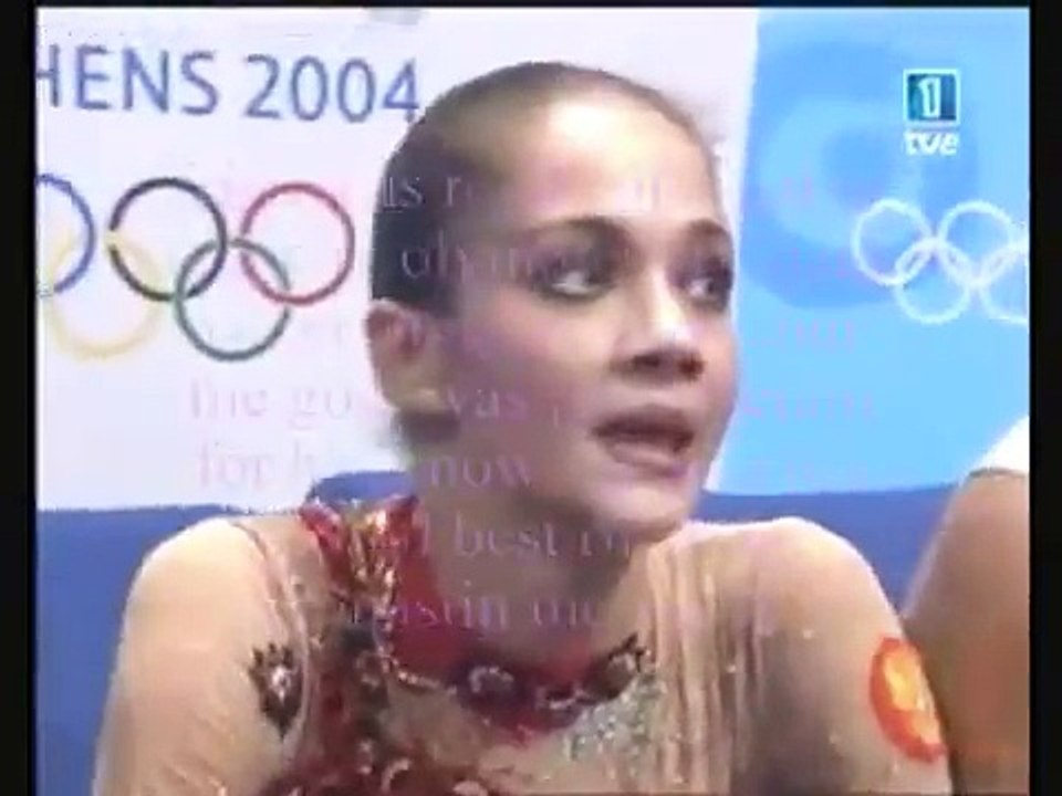 Five rhythmic gymnastics routine from a different view