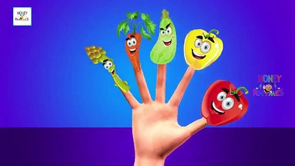 Vegetable Finger Family Cartoon Songs For Children | Vegetables Daddy Finger Rhymes