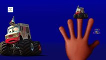 Finger Family Lightning McQueen Cars | Disney Monster Cars Finger Family Children Nursery Songs
