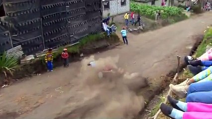 Wooden Cars Racing in San José, Ecuador