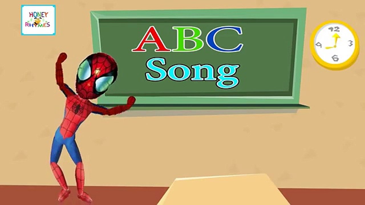 Spider Man Children ABC Song Nursery Rhyme HD Spiderman Cartoon Funny