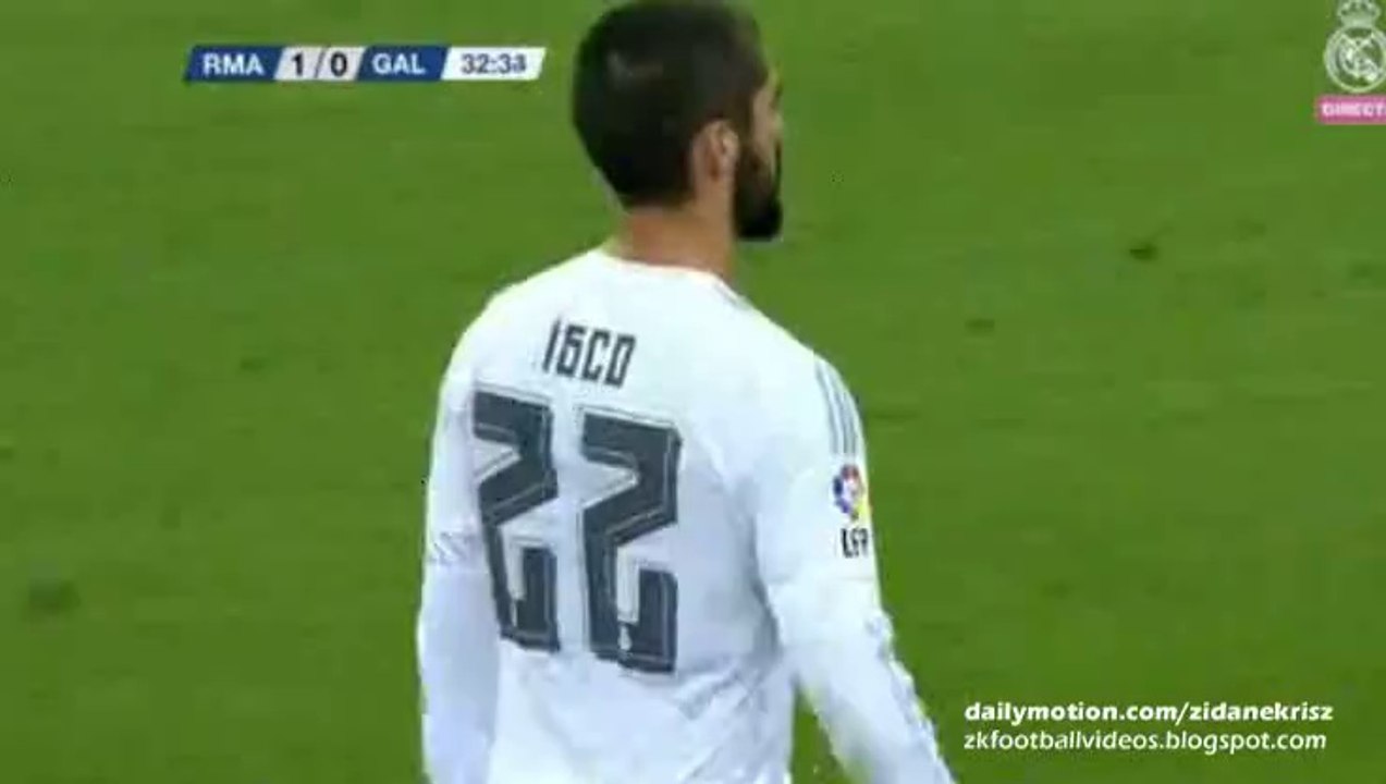 Isco Fantastic Curve Shot Hits the Crossbar | Real Madrid v. Galatasaray - Trofeo Bernabeu 18.08.2015 HD