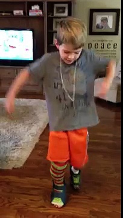 Graham walking with broken leg