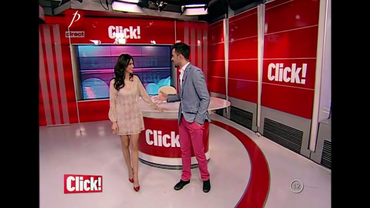 I-a ridicat fusta in direct la emisiunea Click! la Prima TV