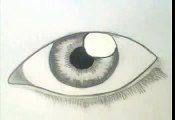 How to draw realistic Eye for Beginners (easy, Step by Step)  German with English Subtitels