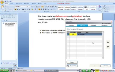 Connect Mercedes Star Diagnose C4 (SDCONNECT) by LAN and WLAN