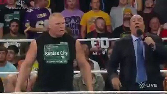 Wwe raw 2015.08.17 HD under taker attacks Brock lesner in wwe raw