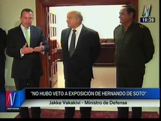 Ministerio de Defensa negó supuesto veto a exposición de Hernando de Soto