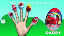 Finger Family Spider Man Surprise Eggs Cartoon Animation Nursery Rhymes & Songs For Children