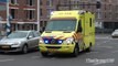 Ambulance 17-139 met een SPOEDTRANSPORT naar Het EMC Rotterdam + landen en opstijgen Lifeliner
