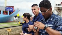 USNS Comfort transits the Panama Canal