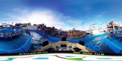 360 degree video in 4k: interactive Atlantis whitewater rafting, Wildwasserbahn