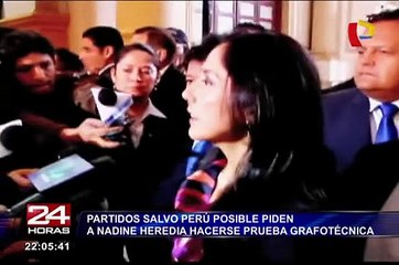 Congreso: piden que Nadine Heredia se someta a prueba grafotécnica