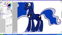 Princess Luna (mlp) speedpaint -SAI-