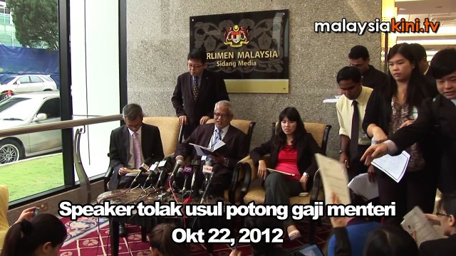 Speaker tolak usul potong gaji menteri