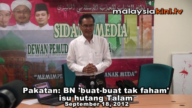 Pakatan: BN 'buat buat tak faham' isu hutang Talam