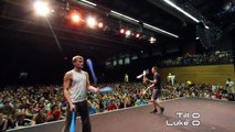 Intense combat juggling competition