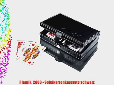 Piatnik 2803 - Spielkartenkassette schwarz