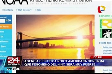 EEUU: confirman que fenómeno de El Niño será muy intenso