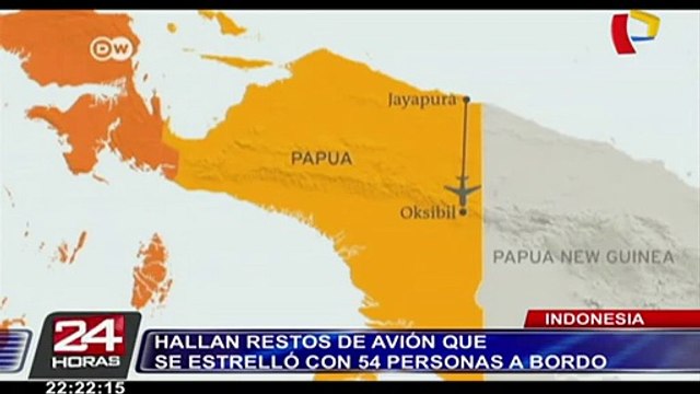 Indonesia: hallan restos de avión que se estrelló con 54 personas a bordo