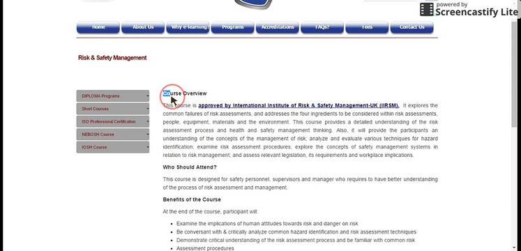 IOSH MANAGING SAFELY E-LEARNING - Tamkene