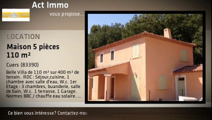 A louer - Maison/villa - Cuers (83390) - 5 pièces - 110m²