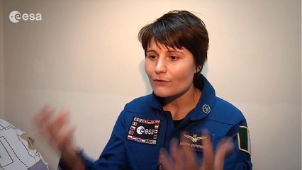 Interview with Samantha after landing