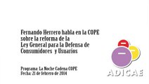 Fernando Herrero habla sobre la reforma de la Ley de Consumidores y Usuarios